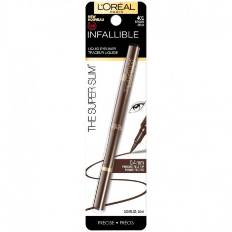 LOreal Infallible Super Slim Delineador Lapiz 401 Brown