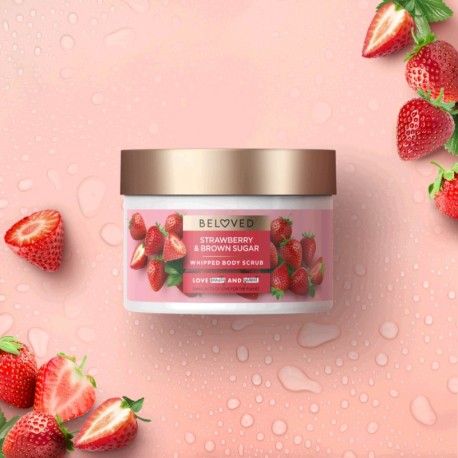 Love Beauty and Planet Beloved Esfoliante Corporal Batido Morango e Acucar Mascavo