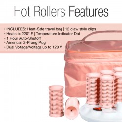 Calista Ion Hot Rollers Bigudies Termicos Long 1 Pulgada 12 Unidades