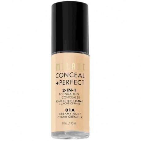 Milani Conceal + Perfect 2 em 1 Base e Corretivo 01A Creamy Nude