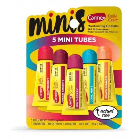 Carmex Kit Balsamo Labial FPS 15 com 5 Unidades