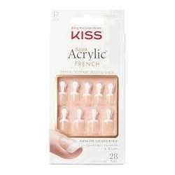 Kiss Unhas Autocolantes Acrylic French Flexi Fit 28 Unhas