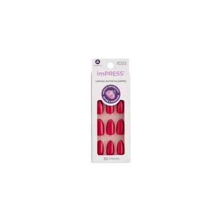 Impress Unhas Autocolantes Press-On Manicure Curtas KIM005