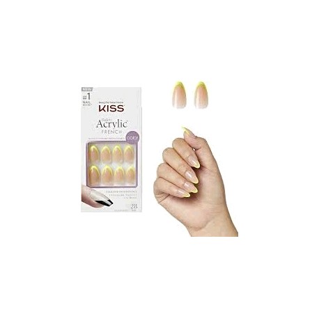 Kiss Unhas Autocolantes Acrylic French Petite KSAP01